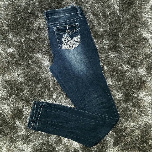 NWOT 🌻 STRETCHY Bling 💎 Sequin Skinny Creased - Picture 1 of 8